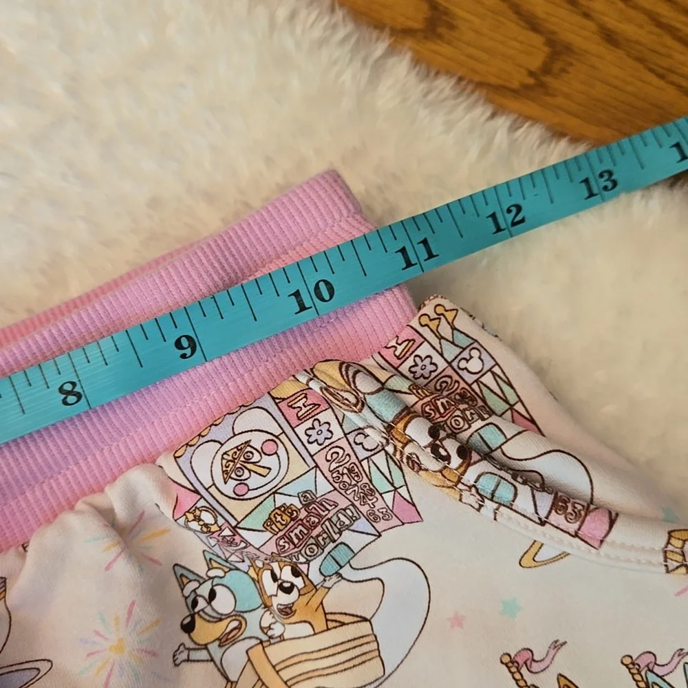 Blush Lotus Bluey & Mickey Jogger Pants, Girls Size 7, Great Condition